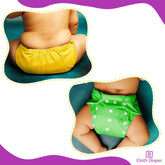 Washable & Reusable Baby Cloth Diaper With Adjustable Size Button (Set of 2)